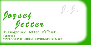 jozsef jetter business card